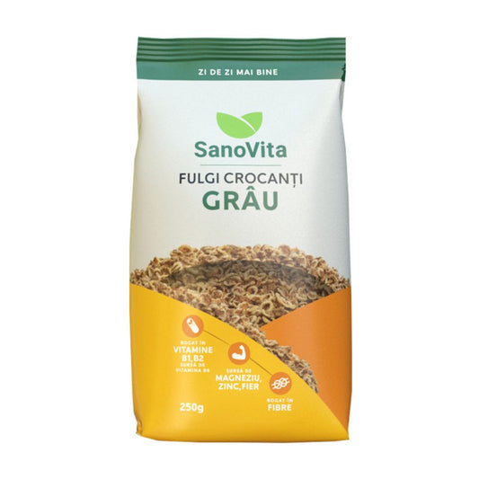 Fulgi de grau crocanti, 250 g, Sanovita