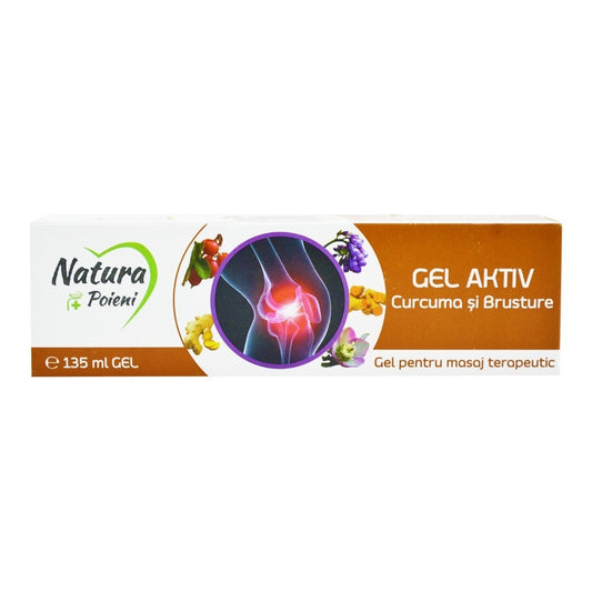 Gel Aktiv curcuma si brusture, 135 ml, Natura Plant