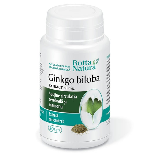 Ginkgo Biloba extract, 60 mg, 30 capsule, Rotta Natura