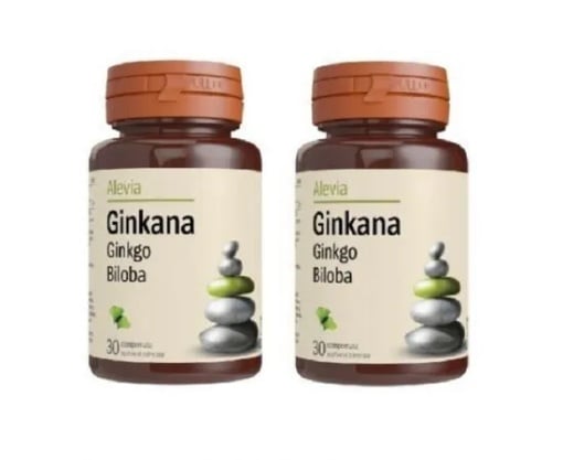Ginkana Ginkgo biloba 120mg, 30 + 30 comprimate, Alevia