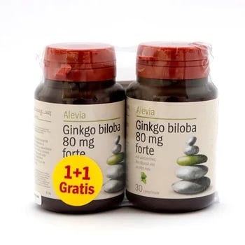 Ginkana Ginkgo Biloba 80mg, 30 + 30 comprimate, Alevia