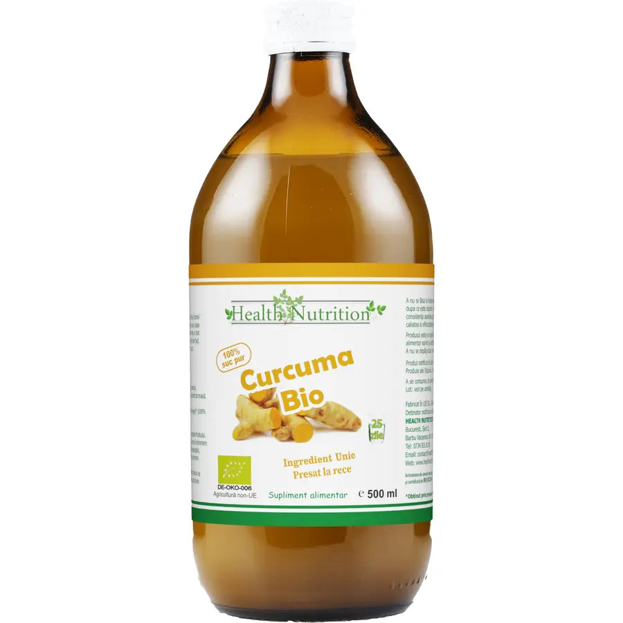 Suc curcuma bio, 500 ml, Health Nutrition