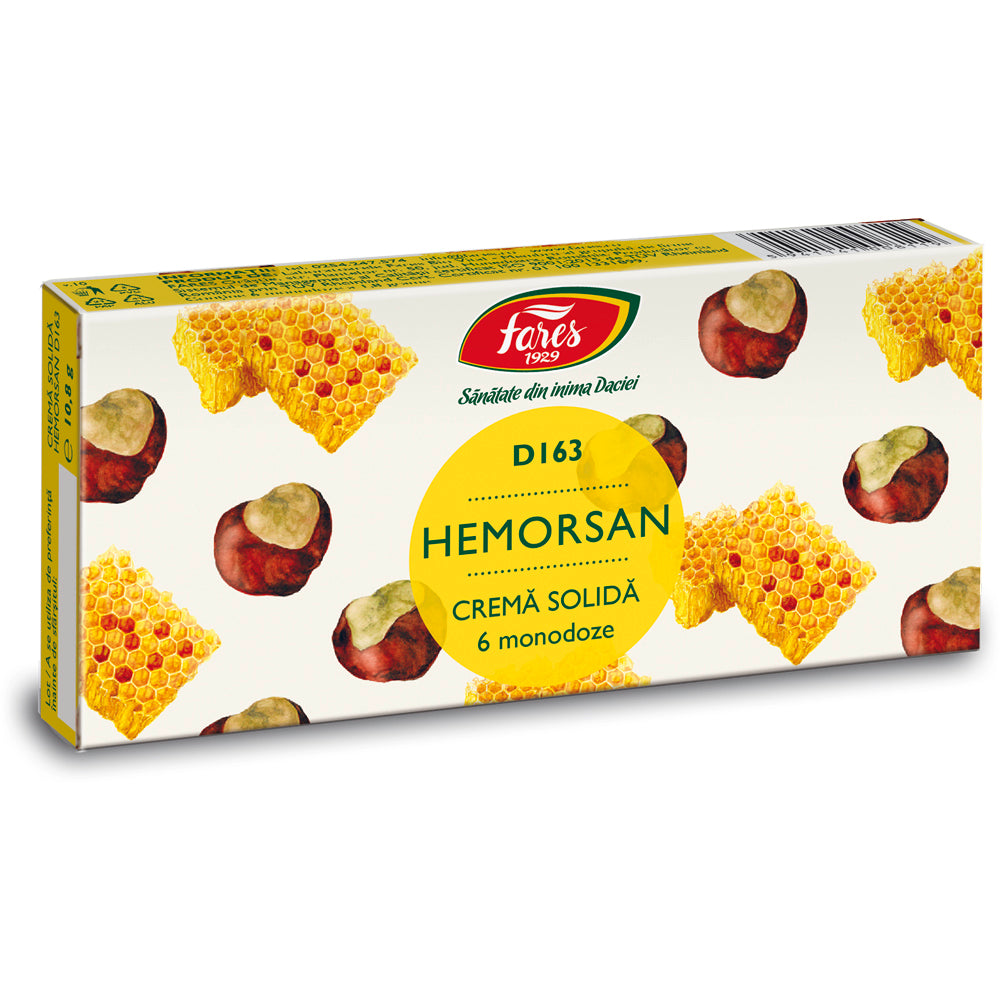 Hemorsan crema solida, 6 monodoze, Fares