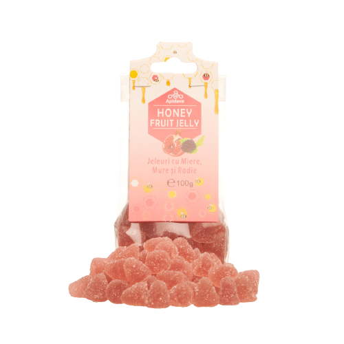 Jeleuri cu miere, aroma de mure si rodie, 100 g, Apidava