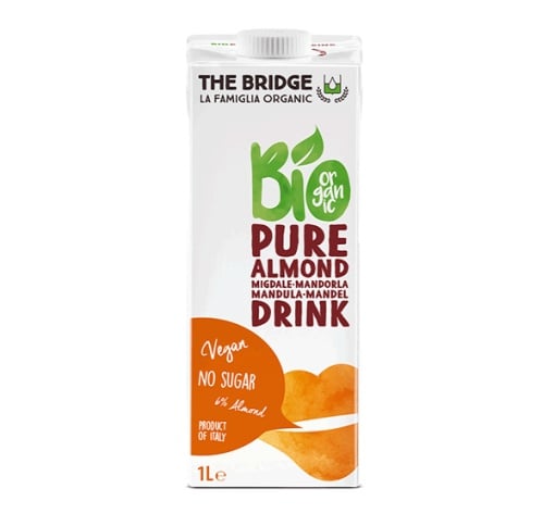 Lapte vegetal bio de migdale 6%, 1l, The Bridge