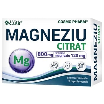 Magneziu Citrat, 30 capsule vegetale, Cosmopharm