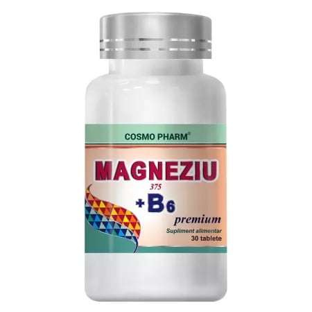 Magneziu marin + B6, 375mg, 30 tablete, Cosmopharm
