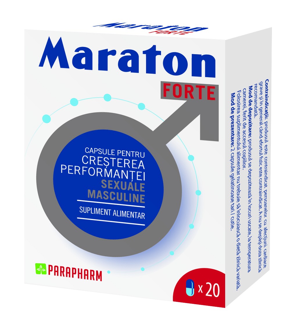 Capsula pentru cresterea performantei sexuale Maraton Forte, 20 capsule, Parapharm