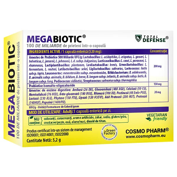 CADOU MegaBiotic, 10 capsule, Cosmopharm