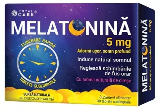 Melatonina cu eliberare rapida, 5mg, 30 tablete sublinguale, Cosmopharm