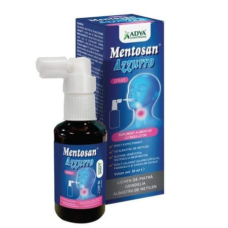 Mentosan Azzuro Spray de gat, 50ml, Adya Green Pharma