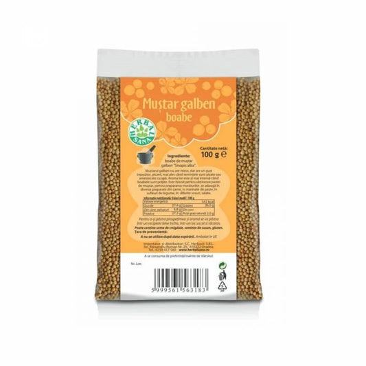 Mustar Galben Boabe, 100 G, Herbavit