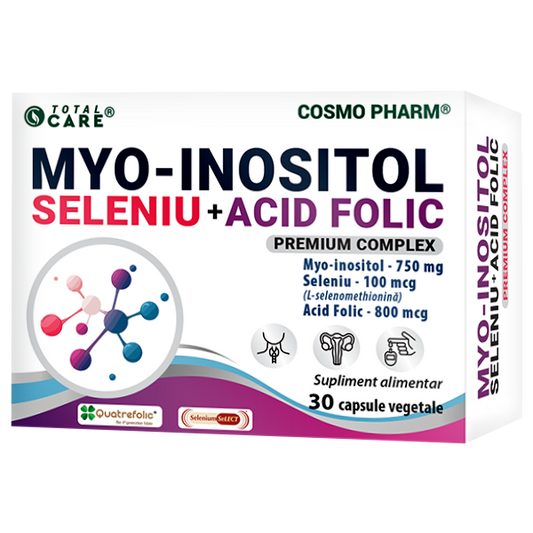 Myo-inositol + Seleniu + Acid folic, 30 capsule vegetale, Cosmo Pharm