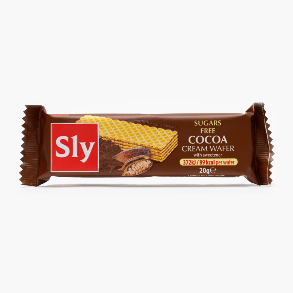 Napolitane Fara Zahar Cu Crema De Cacao, 20G, Sly Nutritia