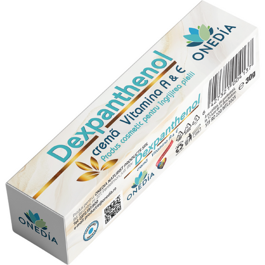 Dexpanthenol Crema Antiiritanta Regeneranta Cu Vitaminele A Si E, 30 G, Onedia