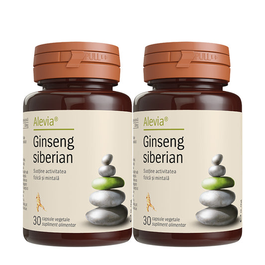 Pachet Ginseng siberian, 30+30 capsule, Alevia