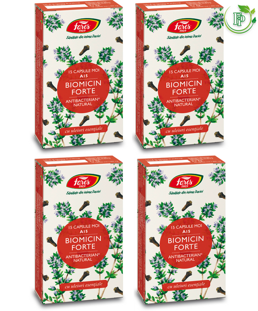Pachet 3+1 Biomicin Forte, 15 capsule, Fares