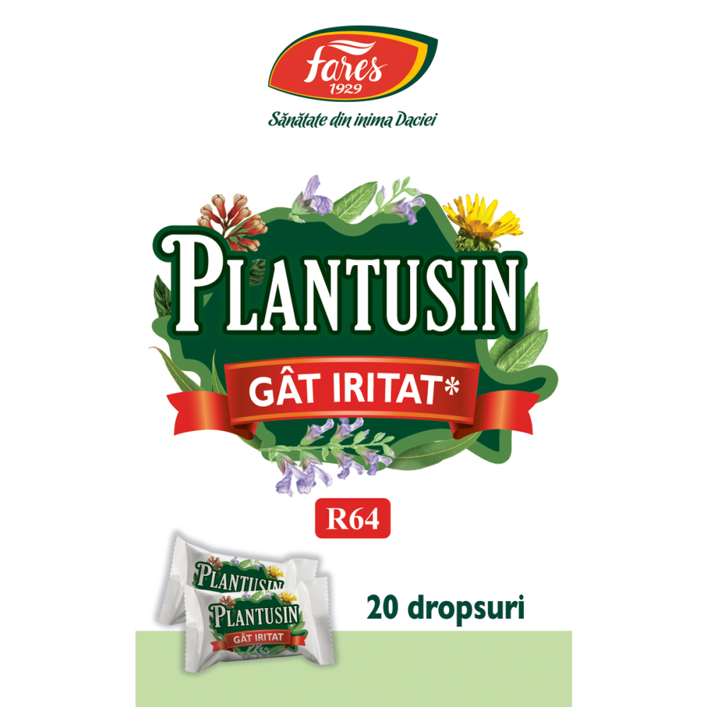 Plantusin gat iritat R64, 20 dropsuri, Fares