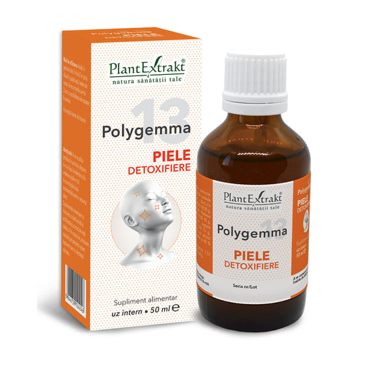 Polygemma 13 Piele detoxifiere, 50ml, PlantExtrakt