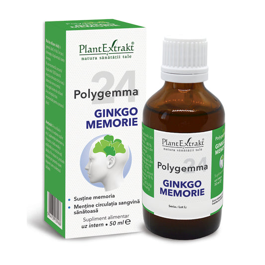 Polygemma 24, Ginkgo Memorie, 50ml, PlantExtrakt