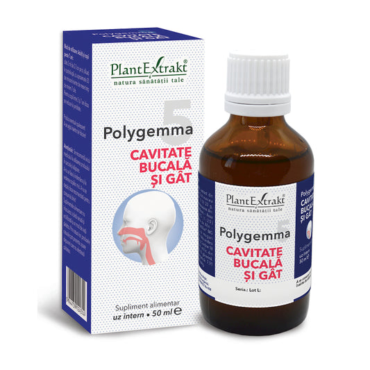 Polygemma 5, Cavitate bucala si gat, 50ml, PlantExtrakt