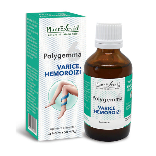 Polygemma 6, Varice si Hemoroizi, 50ml, PlantExtrakt