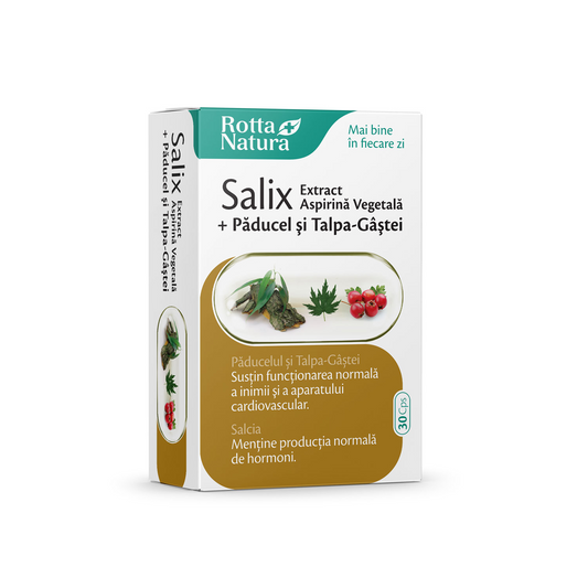 Salix Extract Aspirina Vegetala + Paducel si Talpa Gastei, 30 capsule, Rotta Natura