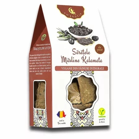 Saratele vegane cu masline Kalamata, 107g, Ambrozia