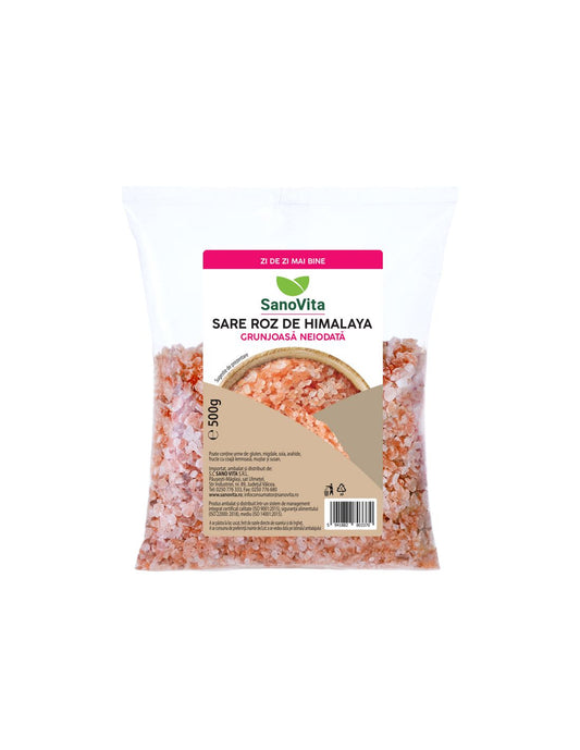 Sare De Himalaya Roz Grunjoasa 500G Sanovita