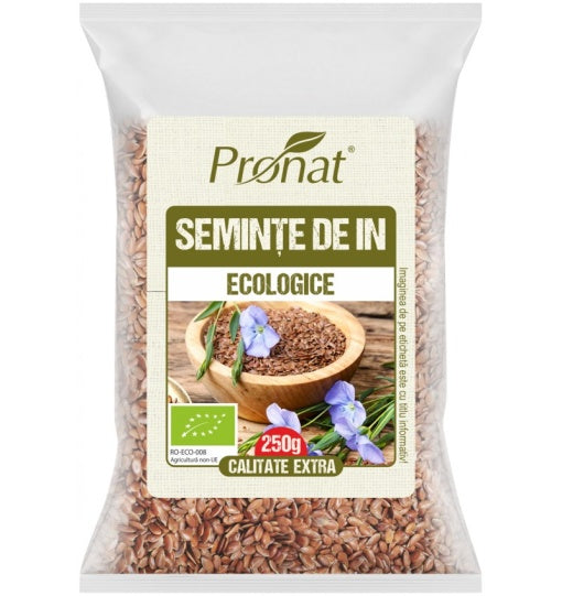 Seminte de in eco, 250g, Pronat