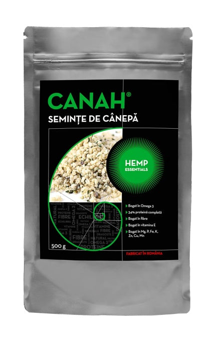 Seminte decorticate de canepa, 500g, Canah