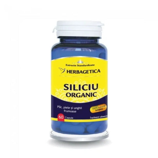 Siliciu organic, 60 capsule, Herbagetica