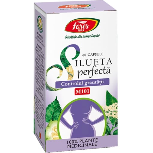 Silueta perfecta - Controlul greutatii, M101, 60 capsule, Fares