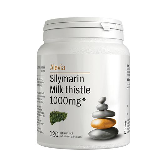 Silymarin Milk thistle 1000mg, 120 comprimate, Alevia