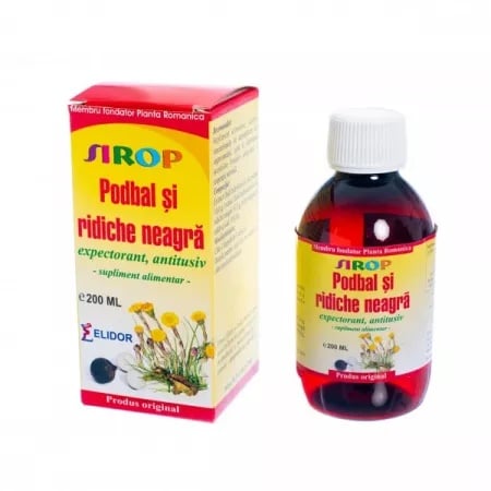 Sirop de podbal si ridiche neagra, 200ml, Elidor