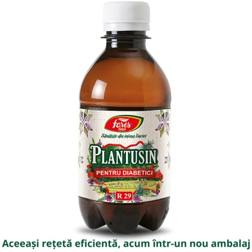 Sirop Plantusin pentru diabetici, R29, 250 ml, Fares