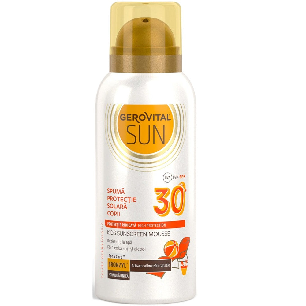 Spuma protectie solara SPF 30 pentru copii Sun, 100 ml, Gerovital