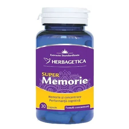 Super Memorie, 30 capsule, Herbagetica