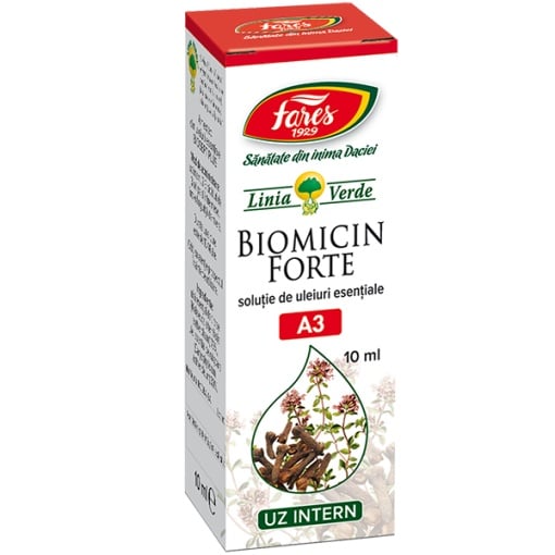 Ulei Biomicin Forte, A3, 10 ml, Fares