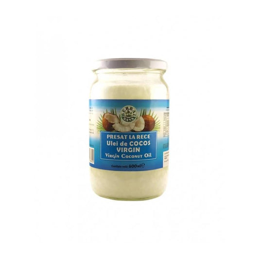 Ulei De Cocos Virgin Presat La Rece, 600 Ml, Herbavit