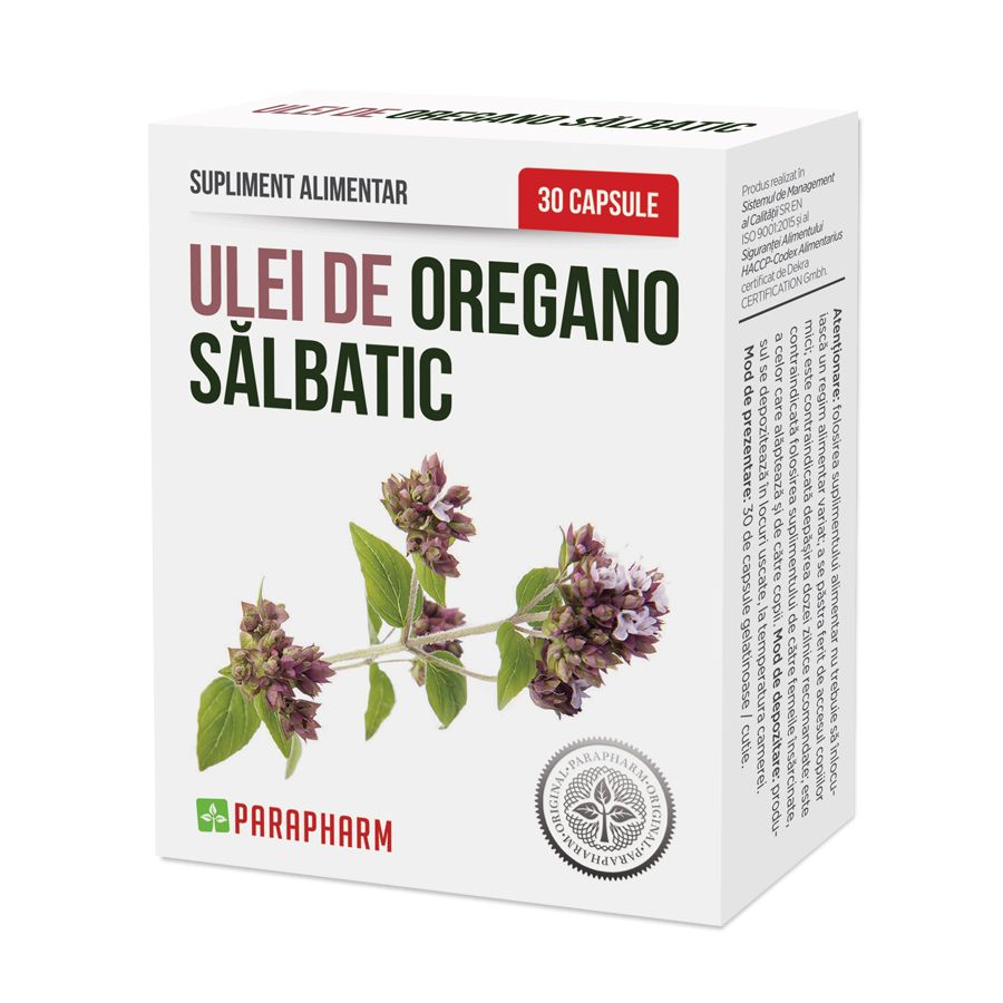 Ulei de oregano salbatic, 30 capsule, Parapharm