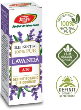 Ulei esential de lavanda A10, 10 ml, Fares