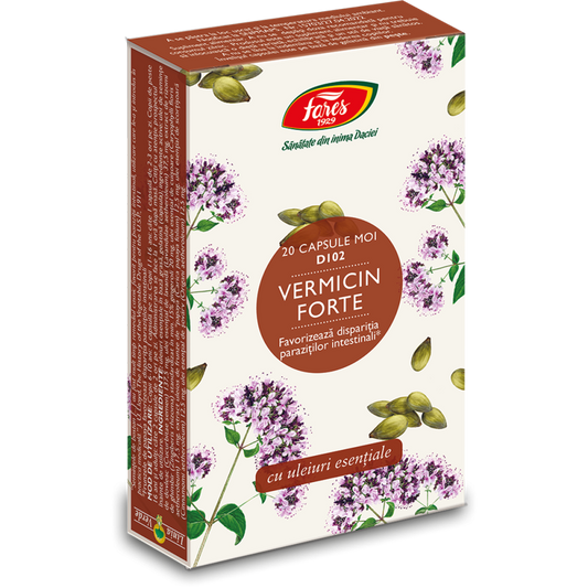 Vermicin forte, D102, 20 capsule moi, Fares