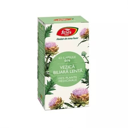 Vezica Biliara Lenta - D70, 60 capsule, Fares