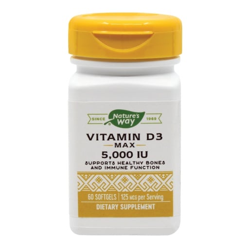 Vitamin D3, 5000UI, 60 capsule moi, Nature's Way