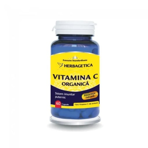 Vitamina C organica, 60 capsule, Herbagetica