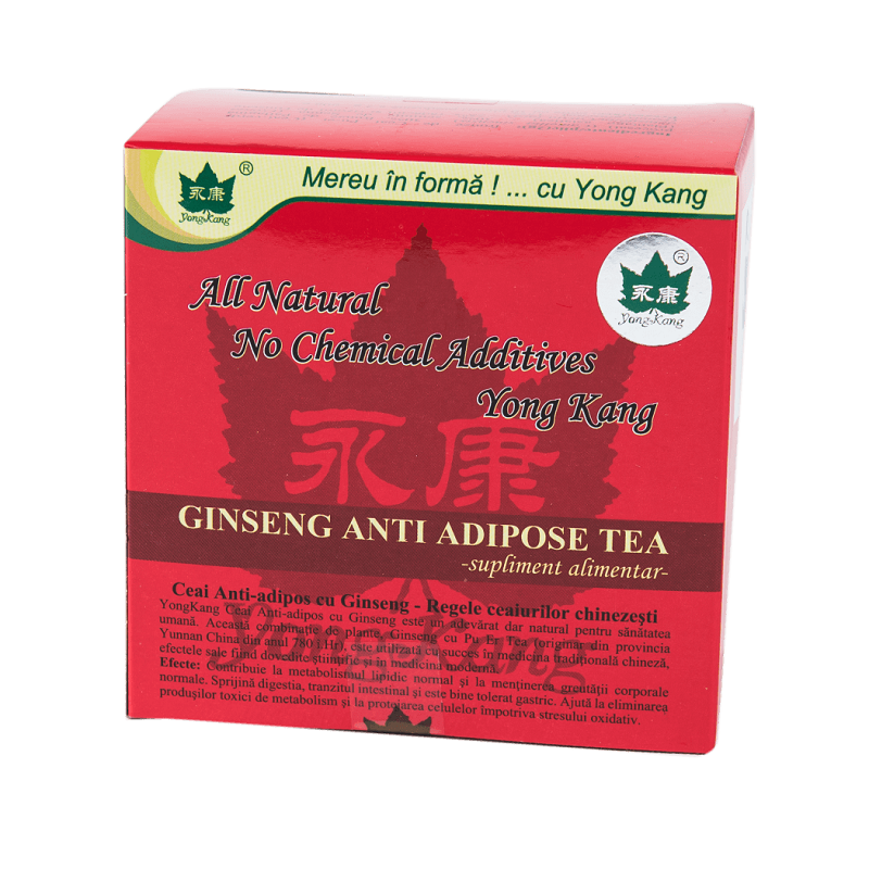 Ceai antiadipos cu Ginseng, 30 plicuri, Yong Kang